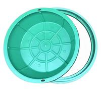 MEMEM Coperchio for Fossa settica da Giardino con Base, Coperchio for Fossa settica in Resina Tondo/Quadrato, for Fossa settica da Giardino, pavimentazione in Erba.(Diameter 40cm)
