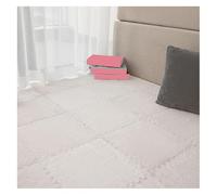 MEMEM Tappetini ad incastro quadrati, 10 pezzi di piastrelle puzzle for tappeti morbidi, tappeti morbidi for la decorazione della camera da letto del salotto(White,0.6cm)