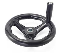 MEMEM Volantino a 3 Razze Ø100-250mm Volantino for tornio Antiscivolo in bachelite con Maniglia Rotante Staccabile Fresatura Rotonda Nera(200 * 18 * 6mm)