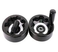 MEMEM Volantino Pieghevole in bachelite con Diametro del Foro da 8 a 25 mm, volantino in Lega con Impugnatura Girevole Pieghevole(125 * 15 * 5mm)