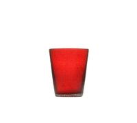 Memento Set 6 Bicchieri Vetro pulegoso Senza Gambo Red