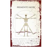Memento Mori: A Philosophical Notebook on Time and Mortality: Skeleton Design | College Ruled | Da Vinci Edition