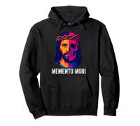 Memento Mori - Crocifisso cattolico tradizionale latino con teschio Felpa con Cappuccio