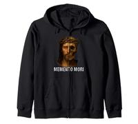 Memento Mori - Crocifisso cattolico tradizionale latino con teschio Felpa con Cappuccio