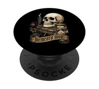 Memento Mori - Crocifisso cattolico tradizionale latino con teschio PopSockets PopGrip Adesivo