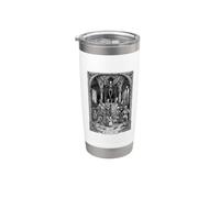 Memento Mori Incisione Medievale del Macabro Danse Bicchiere termico in acciaio inox doppia parete