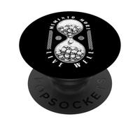 Memento Mori Live Well Skull Clessidra Stoica Stoicismo Teschi PopSockets PopGrip Adesivo