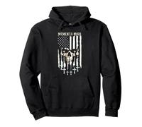 Memento Mori - Rosario cattolico con bandiera americana Felpa con Cappuccio