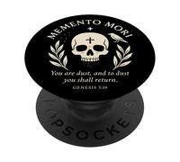 Memento Mori Scheletro Corvo Floreale Fede Verse PopSockets PopGrip Adesivo