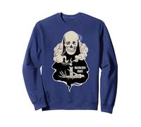 Memento Mori Scheletro Mietitore Felpa, Unisex per Adulti, Navy, S