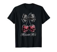 Memento Mori Skull Cherry Gothic Dark Academia Maglietta
