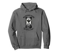 Memento Mori Tempus Fugit Latino Stoico Citazione Felpa con Cappuccio