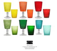Memento Originale - Monochrome Bally 6 Calici/Goblet + 6 bicchieri Glass Vetro
