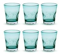 MEMENTO Set 6 Bicchieri Acqua Colorati Dune, in Pasta di Vetro 370 ml, Bicchieri da Tavola Moderni e Colorati (Acqua)