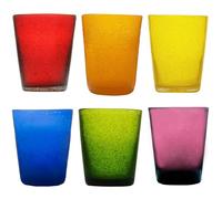 Memento Set 6 bicchieri acqua in pasta di vetro 300cc (Peace)