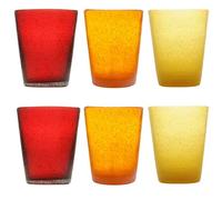 Memento Set 6 bicchieri acqua in pasta di vetro 300cc (PopArt)