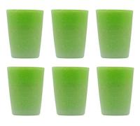 Memento Set 6 Bicchieri Vetro pulegoso Senza Gambo Apple Green