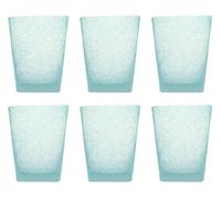 Memento Set 6 Bicchieri Vetro pulegoso Senza Gambo Light Blue