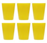 Memento Set 6 Bicchieri Vetro pulegoso Senza Gambo Yellow Solid