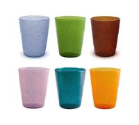 MEMENTO Synth Bicchieri Acqua Colorati Armonia Set 6 Pezzi 330ml Plastica