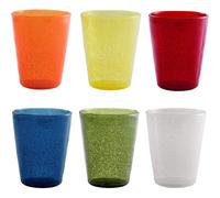 Memento synth Set 6 bicchieri acqua in plastica resistente agli urti 330 cc - Energia