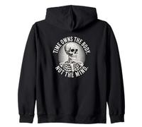 Memento Vivere Skull Latin Quote Stoic Felpa con Cappuccio