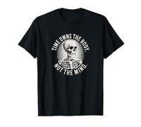 Memento Vivere Skull Latin Quote Stoic Maglietta