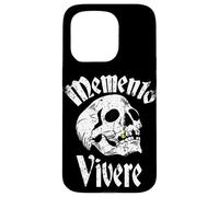 Memento Vivere Tatuaggio Teschio Stoico Filosofi Custodia per iPhone 15 Pro