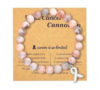 MEMFALL Braccialetti per la sensibilizzazione sul cancro al seno, con nastro ispiratore, regali ispiratori per le donne, ADJUSTABLE, Lega, Nessuna pietra preziosa