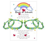 MEMFALL Braccialetto per il primo giorno di scuola, regalo per il rientro a scuola, per mamma e me, regalo per il primo giorno di scuola, ADJUSTABLE, Lega, Nessuna pietra preziosa