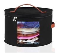 Memfish Scatola per cappelli da donna, grande, rotonda, organizer per cappelli, con coperchio, a tesa larga, per cowboy, uomini, cowboy, cappelli, vestiti, armadio pieghevole