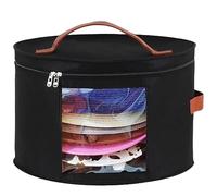 Memfish Scatola per cappelli da donna, grande, rotonda, organizer per cappelli, con coperchio, a tesa larga, per cowboy, uomini, cowboy, cappelli, vestiti, armadio pieghevole