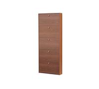 MeMi 1248NOC Scarpiera a Ribalta, Legno, Noce, 18x75x183 cm