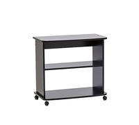 MeMi Carrello Porta Tutto, truciolare nobilitato, Nero, 75 x 71 x 40