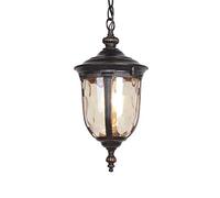 Memnk Rustico soffitto Outdoor luce lanterna di vetro martellato Vineyard impermeabile IP54 Gazebo Lampada lampadario for esterni Ingresso Porticato Corridoio Decor Ciondolo Droplight E27