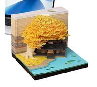 Mémo 3D 2026 | Déchirurez le calendrier d'art de sculpture en papier 3D | Planificateur de Creative 2026 Note Memo Pad pour les vacances à la maison du à domicile du Nouvel An