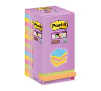 Memo adesivi 3M Super Sticky Tower: assortito, 76 X 76 mm, 16 x 90 fogli