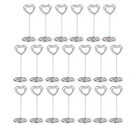 Memo Clip Forma di Cuore Portafoto Clip Porta Foto da Tavolo per Matrimoni Carte Biglietti da Visita Natale Comunione 20PCS