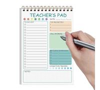 Memo con doppia - Agenda a per inglese, 50 fogli con di attività per insegnanti | Blocco note per la pianificazione autodisciplina per la gestione quotidiana e settimanale del