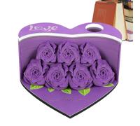 Memo Notepad - Note Sticky Di Scultura Rosa 3D Con 156 Foglie - Memo Pad | Cuscino Di Arte Di Fiori Di Carta Con Supporto Per Penna E Segnalibri | Regalo Creativo Di Cancelleria | Almoha