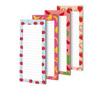 Memo Pads - 4 pezzi Cute Fruit Pocket Office Supplies - Travel-Ready Note Paper Lined Notepad - Daily Journaling for Home School Classroom Outdoor Travel Daily Work Study Grocery List Women Girls