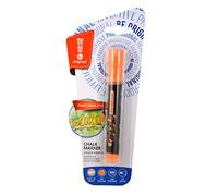 memobe Pennarello a gesso con punta tonda in feltro e inchiostro uniforme, cancellabile, per tutte le lavagne di vetro e gesso