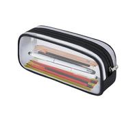 MEMOFYND 1 astuccio a rete, astuccio trasparente, astuccio, astuccio, astuccio, astuccio, astuccio, astuccio di grande capacità (nero), Nero , 26,6 * 13,8 * 3,5 cm, CARRIER BAG CASE
