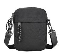 MEMOFYND 1 borsa a tracolla da uomo, mini borsa per cellulare, borsa messenger, borsa per il tempo libero, adatta per pendolari, sport, Nero , taglia unica