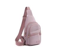 MEMOFYND 1 borsa a tracolla in nylon impermeabile, borsa a tracolla sportiva, multistrato, tracolla regolabile, adatta per donne (viola), Lilla, 30 * 17 * 11 cm