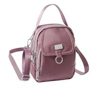 MEMOFYND 1 mini borsetta, borsa a tracolla con chiusura lampo, borsa a tracolla regolabile, per cellulare con griglia multipla, adatta per viaggi, shopping, donne e ragazze (viola), Lilla, 16*8*20cm