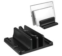 MEMOFYND 1 supporto verticale singolo per computer portatile, regolabile, 1 slot, supporto verticale per laptop, supporto portatile, supporto da scrivania, nero