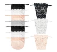 MEMOFYND 10 Reggiseni con Inserti in Pizzo, Canotta impiombata, deflettore con Inserto Invisibile, Bottoni a Pressione in Pizzo, Fascia con Gancio, Anti-Peeping, (5 Colori)