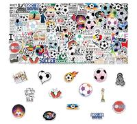 MEMOFYND 100 adesivi da calcio, cancelleria, accessori per decorazioni fai da te, adesivi per scrapbooking impermeabili, simpatici adesivi per bottiglie d'acqua, adatti per bottiglie d'acqua, quaderni