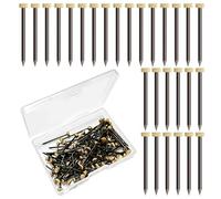 MEMOFYND 100 chiodi per cornice, chiodi con cappuccio in rame, chiodi per quadri, chiodi per appendere cornici, oggetti da cucina, vestiti, artigianato, ecc. (25 mm)